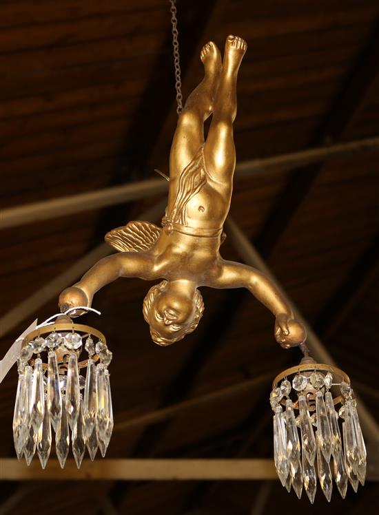 Angel light with glass shades